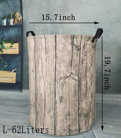 Kids Laundry Hamper Clothes Gift Basket Storage Laundry Baskets Organizer Bin with Handles for Nursery Room (Excavator)