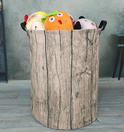 Kids Laundry Hamper Clothes Gift Basket Storage Laundry Baskets Organizer Bin with Handles for Nursery Room (Excavator)