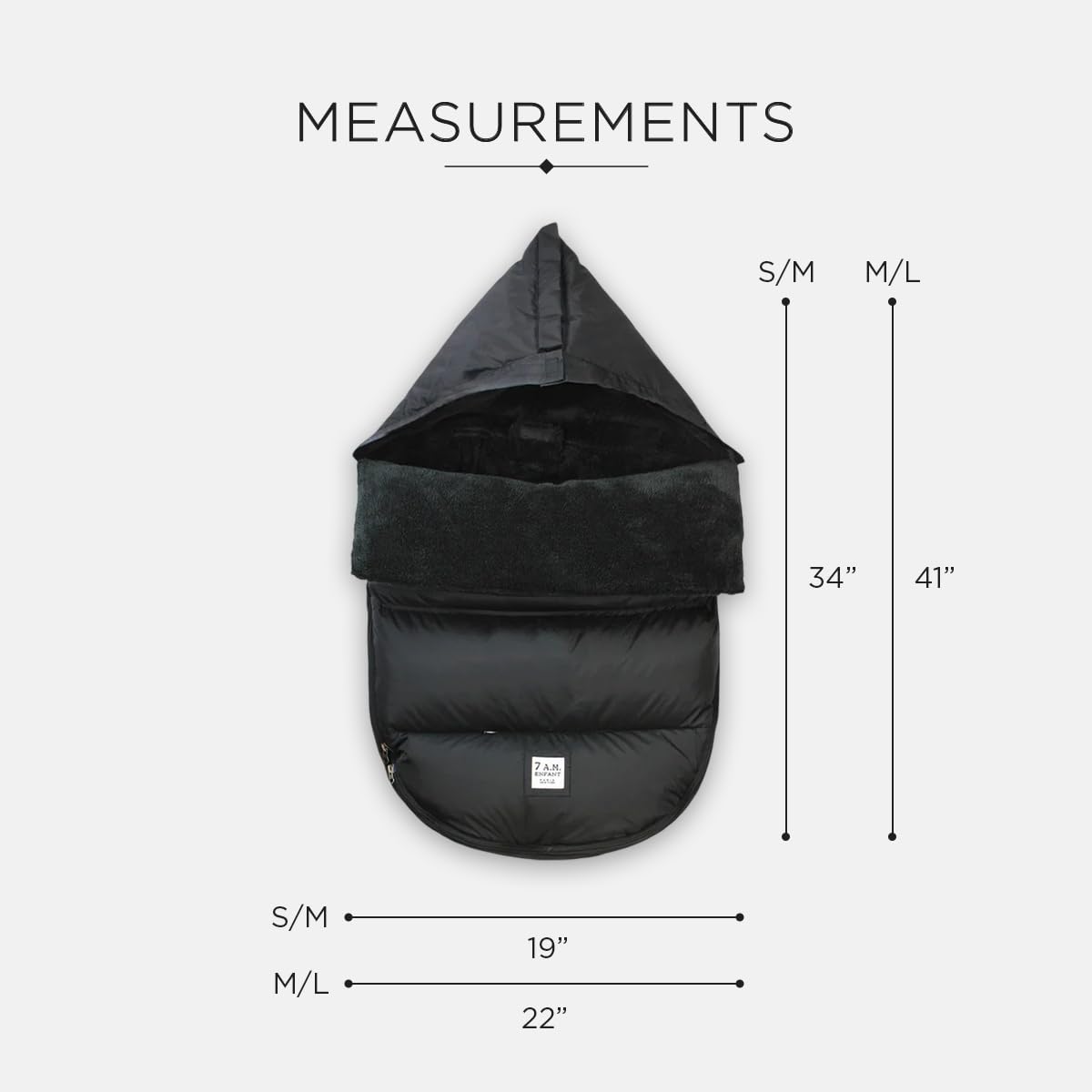 Enfant Universal Stroller Footmuff - Water Repellent Winter Bunting Bag for Strollers & Car Seats, Soft Micro-Fleece & Plush Lined Stroller Footmuff for Baby Boy & Girl | BebePOD