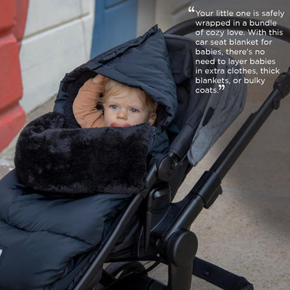 Enfant Universal Stroller Footmuff - Water Repellent Winter Bunting Bag for Strollers & Car Seats, Soft Micro-Fleece & Plush Lined Stroller Footmuff for Baby Boy & Girl | BebePOD