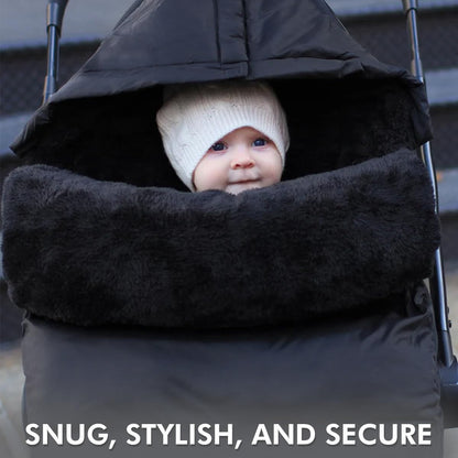 Enfant Universal Stroller Footmuff - Water Repellent Winter Bunting Bag for Strollers & Car Seats, Soft Micro-Fleece & Plush Lined Stroller Footmuff for Baby Boy & Girl | BebePOD