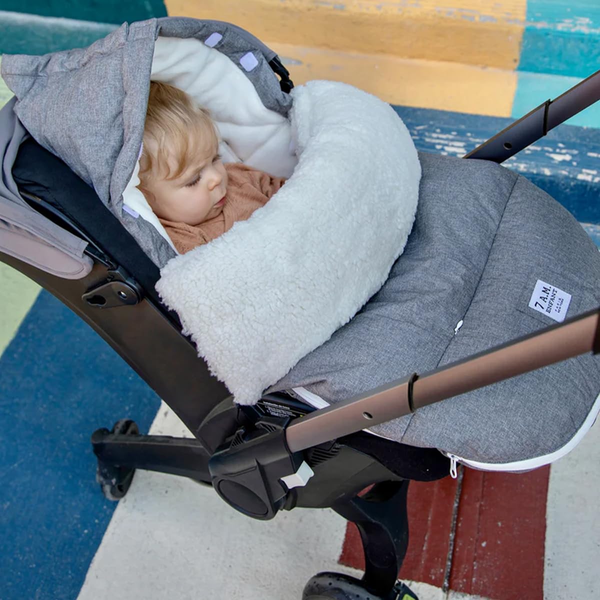 Enfant Universal Stroller Footmuff - Water Repellent Winter Bunting Bag for Strollers & Car Seats, Soft Micro-Fleece & Plush Lined Stroller Footmuff for Baby Boy & Girl | BebePOD