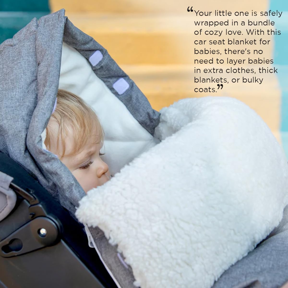 Enfant Universal Stroller Footmuff - Water Repellent Winter Bunting Bag for Strollers & Car Seats, Soft Micro-Fleece & Plush Lined Stroller Footmuff for Baby Boy & Girl | BebePOD
