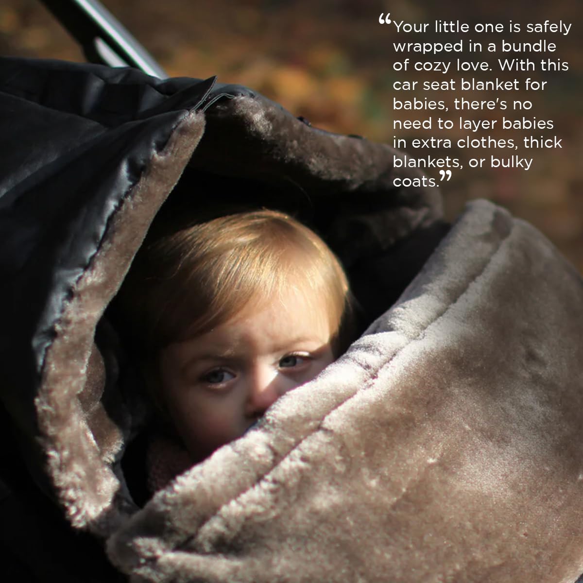 Enfant Universal Stroller Footmuff - Water Repellent Winter Bunting Bag for Strollers & Car Seats, Soft Micro-Fleece & Plush Lined Stroller Footmuff for Baby Boy & Girl | BebePOD