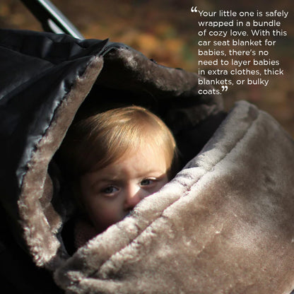 Enfant Universal Stroller Footmuff - Water Repellent Winter Bunting Bag for Strollers & Car Seats, Soft Micro-Fleece & Plush Lined Stroller Footmuff for Baby Boy & Girl | BebePOD