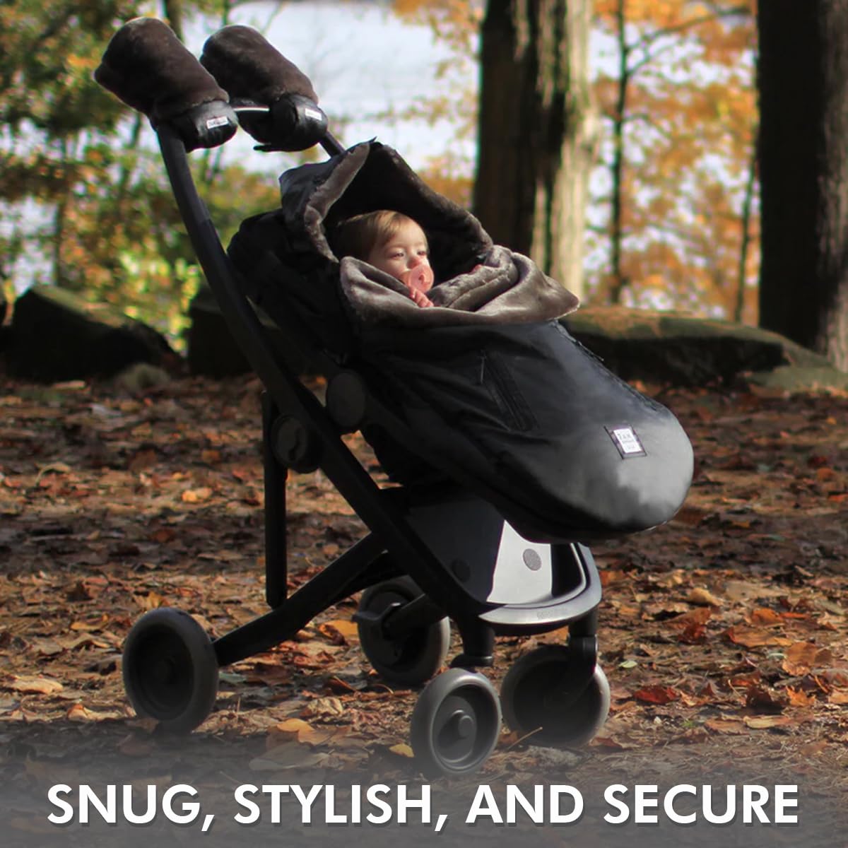 Enfant Universal Stroller Footmuff - Water Repellent Winter Bunting Bag for Strollers & Car Seats, Soft Micro-Fleece & Plush Lined Stroller Footmuff for Baby Boy & Girl | BebePOD