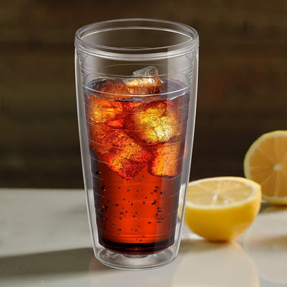 Alaska - 24-Ounce Insulated Tumblers (Set of 4), Double-Wall Drinking Glasses, Mixed-Color Reusable Cups, BPA-Free, Shatter-Proof, Dishwasher-Safe