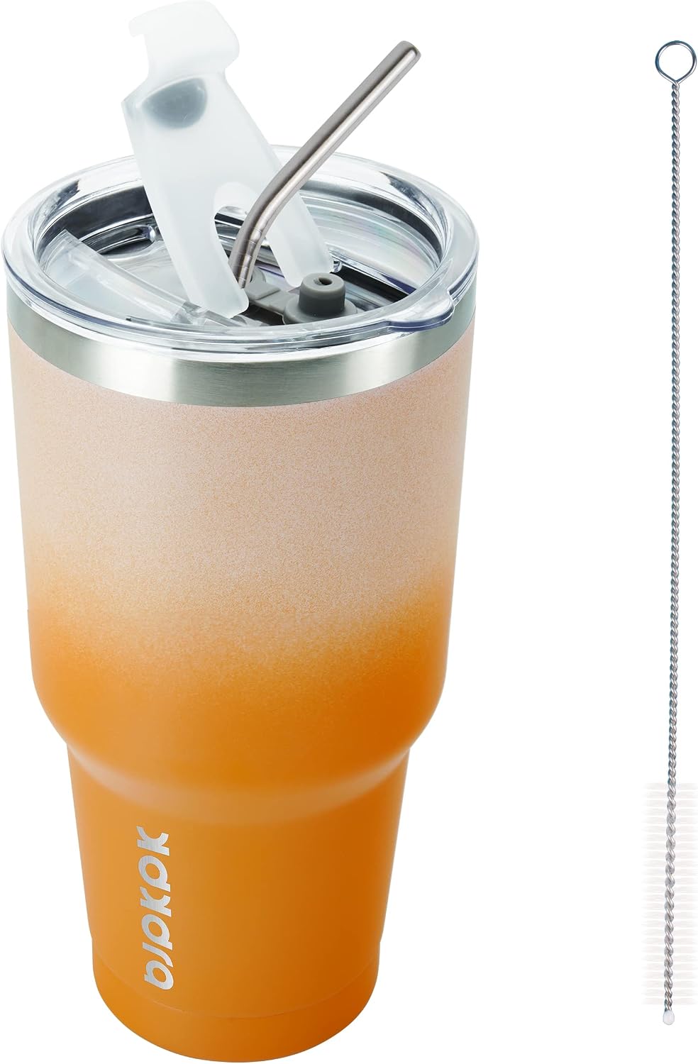 20oz Coffee Tumbler with Lid & Straw, Insulated Stainless Steel Mug - Colors B
