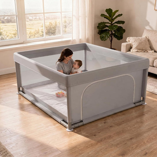 36x36 Inch Playpen for Babies and Toddlers, Soft & Skin-Safe Fabric