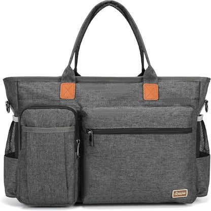 Laptop Tote Bag, Teacher Tote Bag for Women Work 15.6 inch Laptop Work Tote Bag Nurse Tote Bag, Insulated Pocket