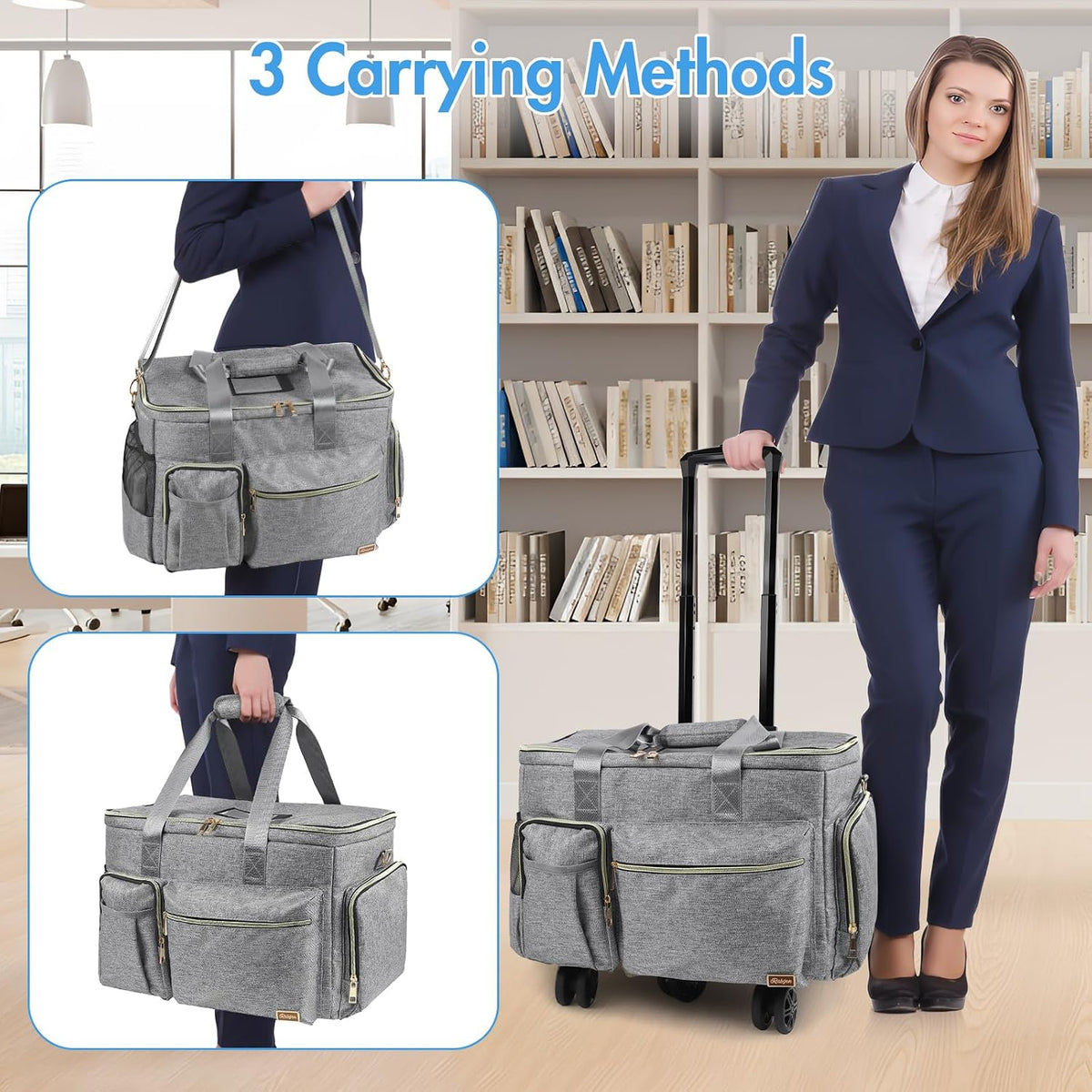 Laptop Tote Bag, Teacher Tote Bag for Women Work 15.6 inch Laptop Work Tote Bag Nurse Tote Bag, Insulated Pocket