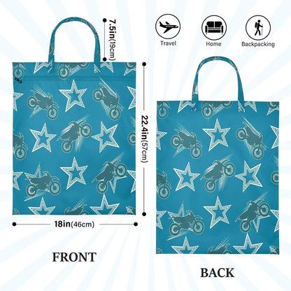 Motorcycle Star Waterproof Travel Laundry Bag Easy Care Pack of 2