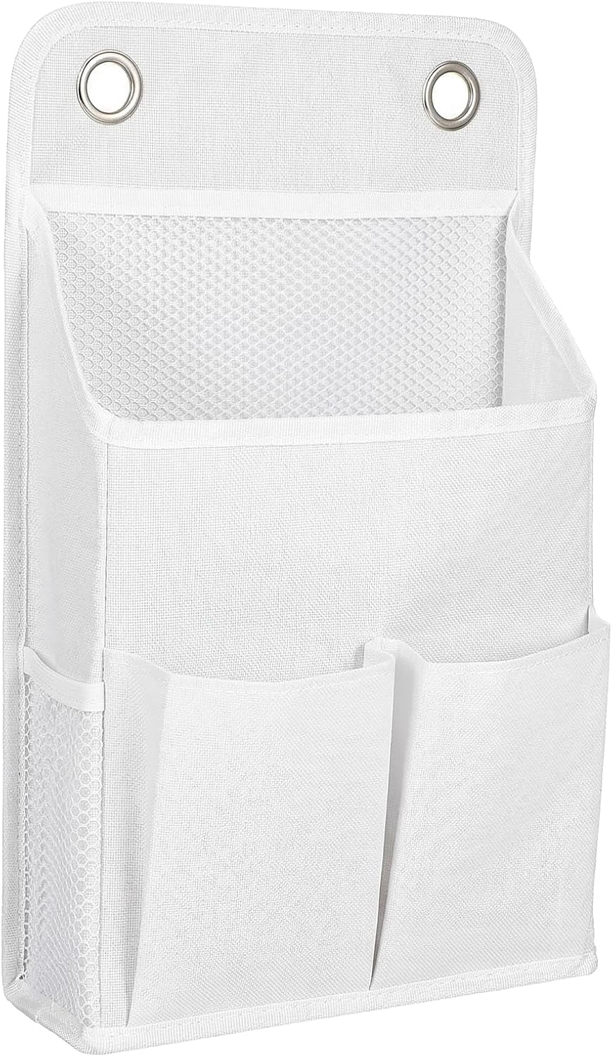 Hanging Organizer with Pockets, Wall Hanging Baskets for Organizing, Storage Basket Bedside Caddy Camper Fabric File Organizer Holds Books, Phones, Glasses, Mail, Keys for Home, Office, Dorm (Grey)