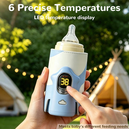 Portable Bottle Warmer 6000mAh Cordless Rechargeable Milk Warmer（Yellow）