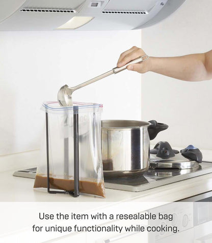 Home Tower Kitchen Multi Eco Stand - Multifunctional Plastic Bag Holder Bottle Dryer - Steel
