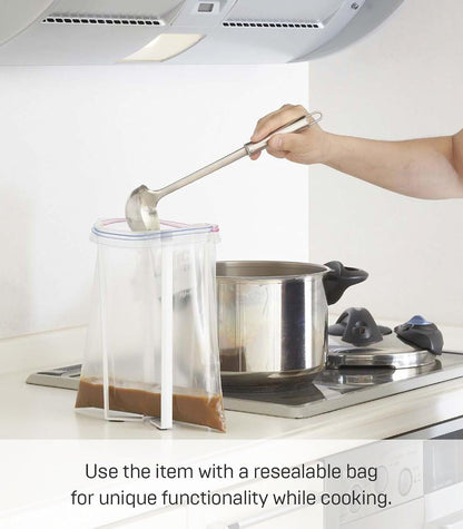 Home Tower Kitchen Multi Eco Stand - Multifunctional Plastic Bag Holder Bottle Dryer - Steel