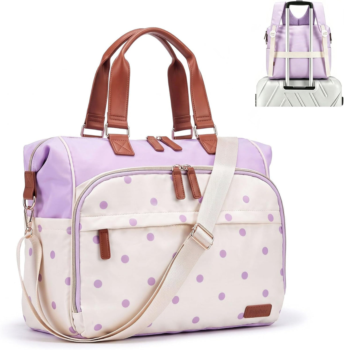 Diaper Bag Backpack Mommy Bag Large Capacity Diaper Backpack Travel Essential Baby Diaper Bag for Mom and Dad, Black (Blue & Creamy-White)