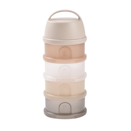 BEABA Formula and Snack Container, Baby Formula Dispenser, Toddler Baby Snack Storage Container, Holds up to 11 Doses of Milk Powder Per Compartment, Made in France, Oat