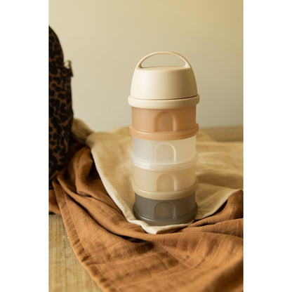 BEABA Formula and Snack Container, Baby Formula Dispenser, Toddler Baby Snack Storage Container, Holds up to 11 Doses of Milk Powder Per Compartment, Made in France, Oat