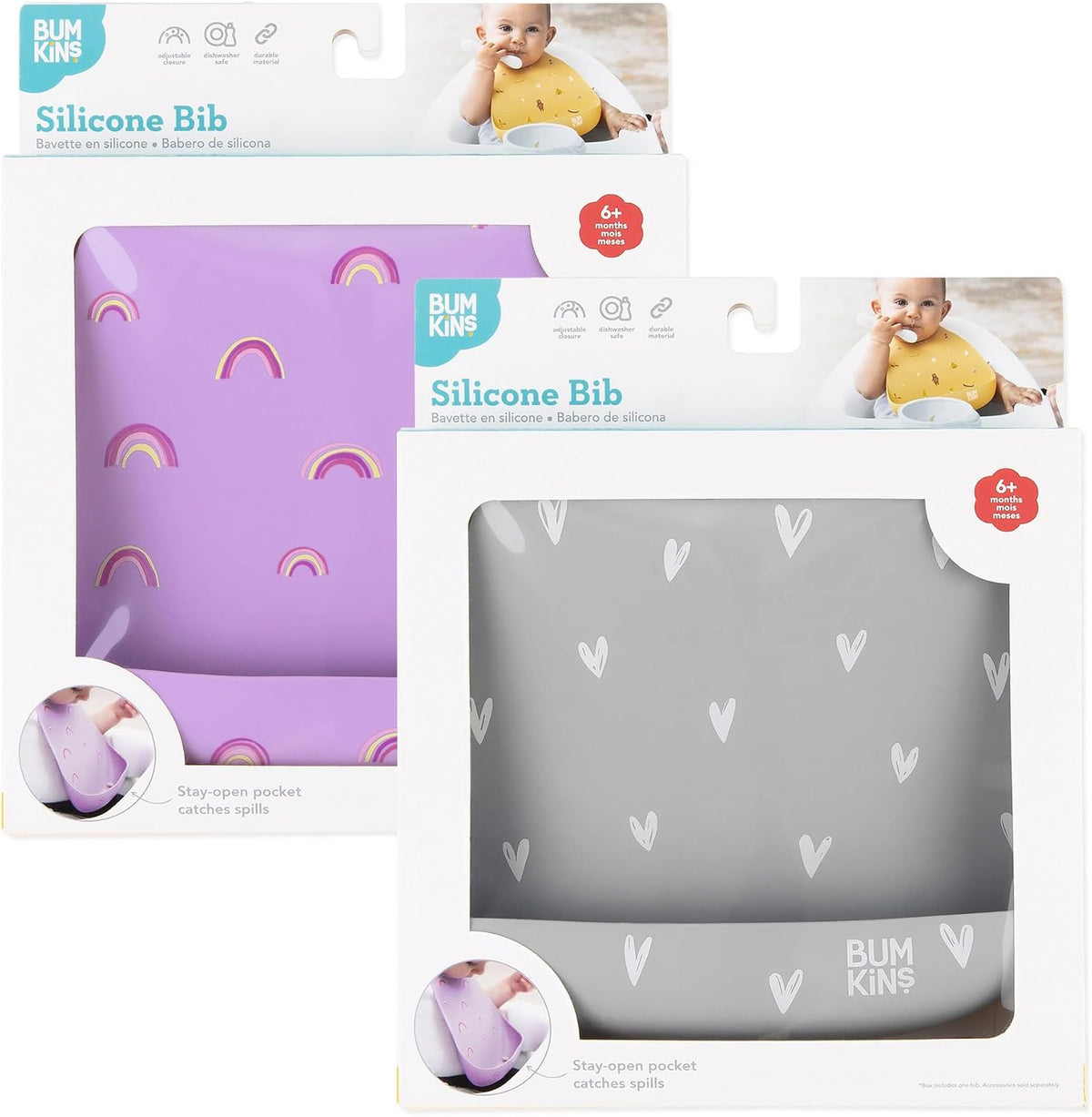 First Feeding Set - Bowl, Lid, Spoon & Silicone Pocket Bib
