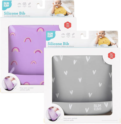 First Feeding Set - Bowl, Lid, Spoon & Silicone Pocket Bib