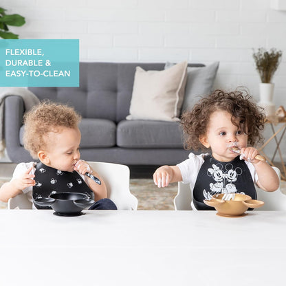 First Feeding Set - Bowl, Lid, Spoon & Silicone Pocket Bib