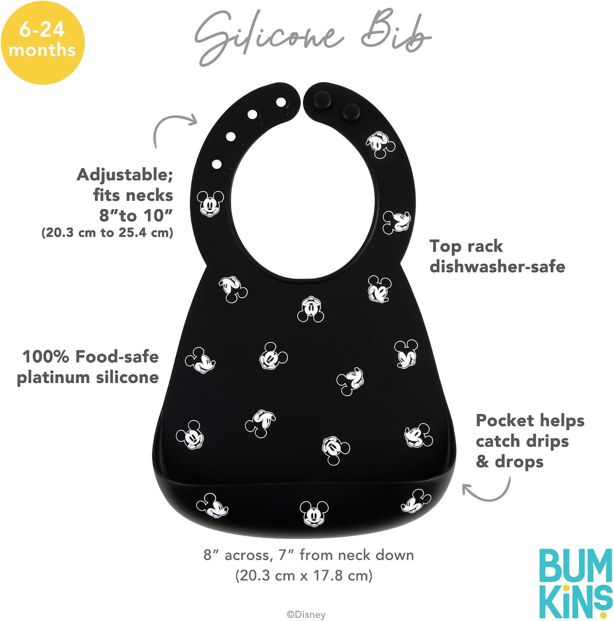 First Feeding Set - Bowl, Lid, Spoon & Silicone Pocket Bib