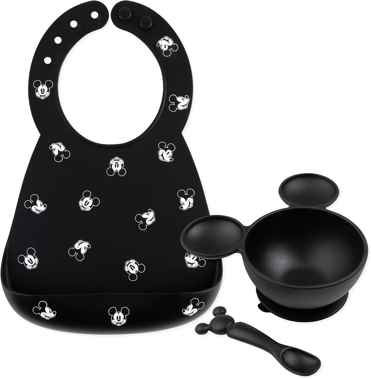First Feeding Set - Bowl, Lid, Spoon & Silicone Pocket Bib
