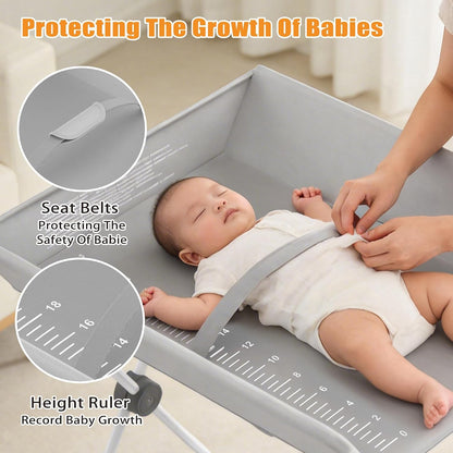 Baby Changing Table Portable Diaper Changing Station with Drawers Foldable