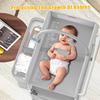 Baby Changing Table Portable Diaper Changing Station with Drawers Foldable