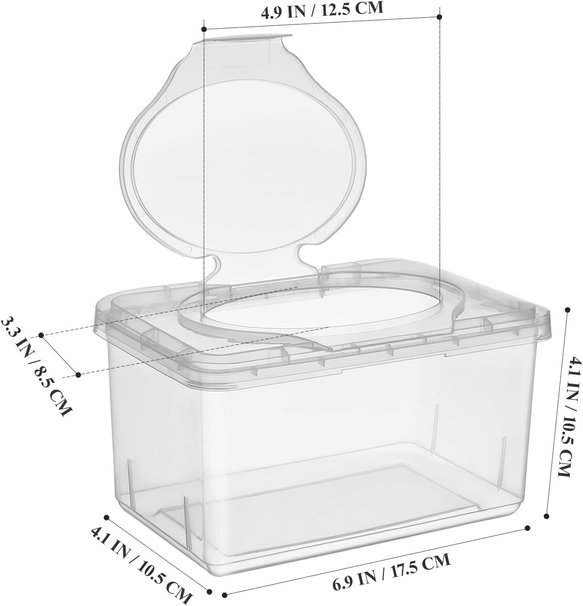 Portable Baby Wipes Dispenser Box 3 Pack Wet Tissue Holder with Lid - Compact Storage Container for Home Travel and Nursery