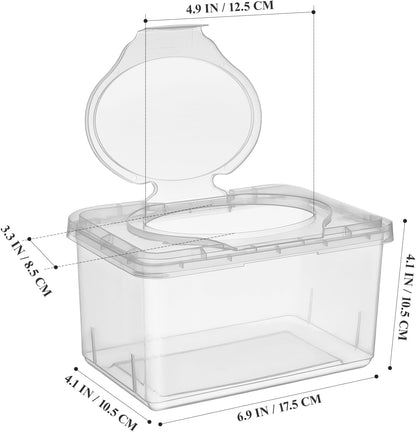 Portable Baby Wipes Dispenser Box 3 Pack Wet Tissue Holder with Lid - Compact Storage Container for Home Travel and Nursery