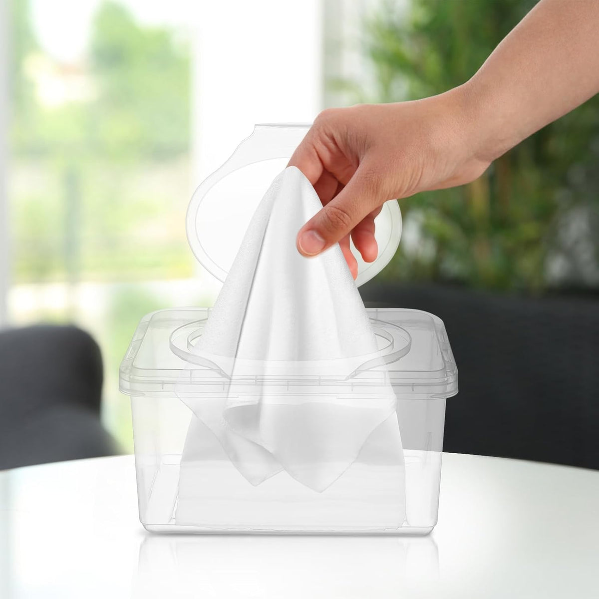 Portable Baby Wipes Dispenser Box 3 Pack Wet Tissue Holder with Lid - Compact Storage Container for Home Travel and Nursery