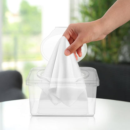 Portable Baby Wipes Dispenser Box 3 Pack Wet Tissue Holder with Lid - Compact Storage Container for Home Travel and Nursery