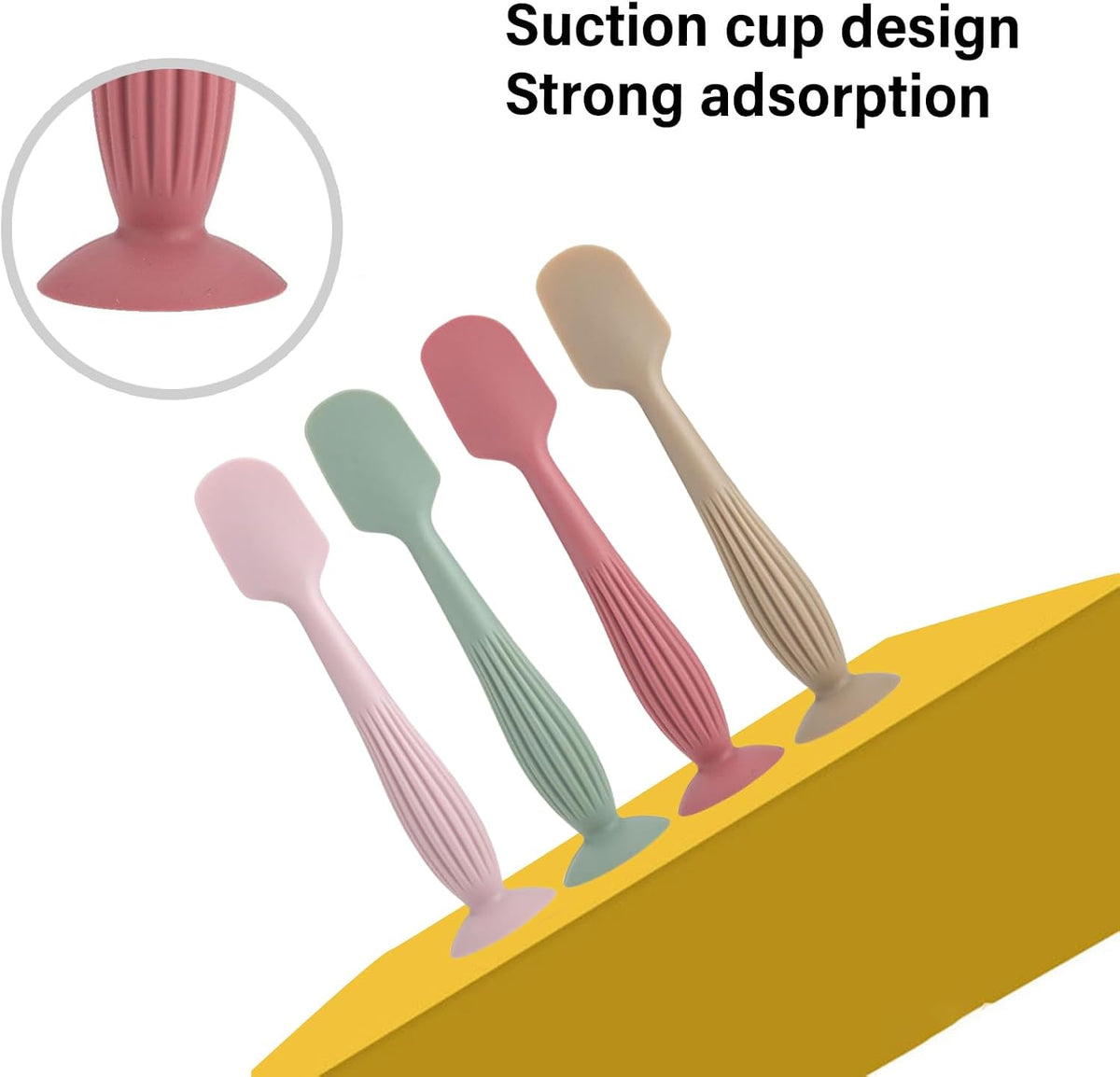 Silicone Ointment Applicator Baby Diaper Cream Scraper Spoon Buttocks Scraping Spoon With Suction Cup Base Diaper Cream Application