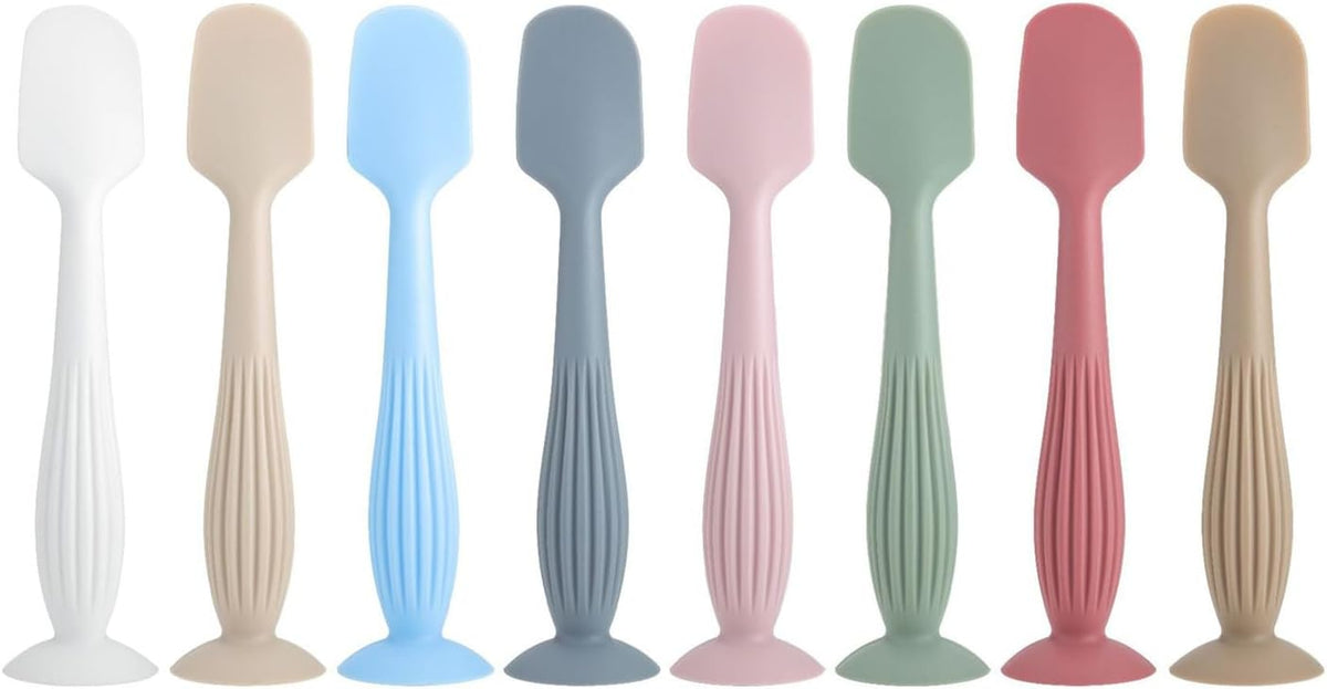 Silicone Ointment Applicator Baby Diaper Cream Scraper Spoon Buttocks Scraping Spoon With Suction Cup Base Diaper Cream Application