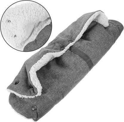 Winter Stroller Gloves Durable Hand Muffs with Lining for Cold Weather Easy to Install Pushchair Handlebar Fit for Parents and Caregivers