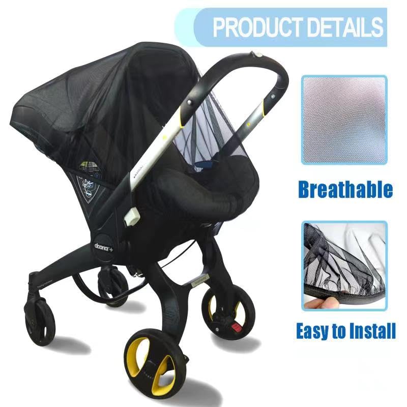 Stroller Sun Shade - Universal Stroller Sun Shade for Travel Strollers, Jogging Strollers; Baby and Toddler Travel Essential; Safely Blocks Up to 97% of UV, Easy to Install