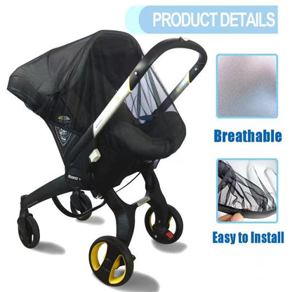 Stroller Sun Shade - Universal Stroller Sun Shade for Travel Strollers, Jogging Strollers; Baby and Toddler Travel Essential; Safely Blocks Up to 97% of UV, Easy to Install