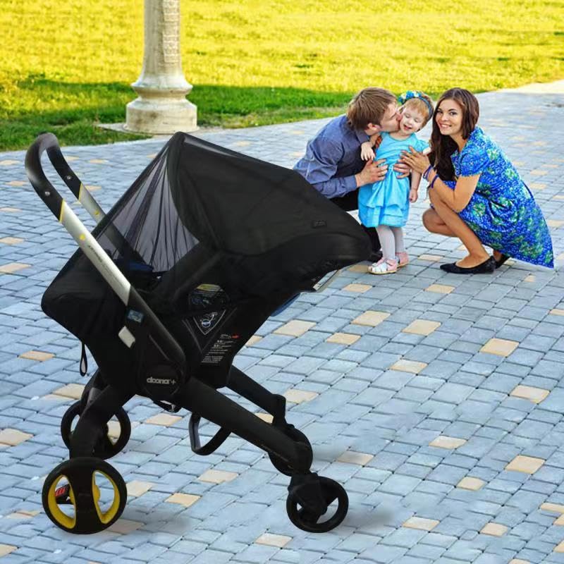 Stroller Sun Shade - Universal Stroller Sun Shade for Travel Strollers, Jogging Strollers; Baby and Toddler Travel Essential; Safely Blocks Up to 97% of UV, Easy to Install