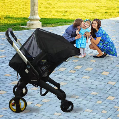 Stroller Sun Shade - Universal Stroller Sun Shade for Travel Strollers, Jogging Strollers; Baby and Toddler Travel Essential; Safely Blocks Up to 97% of UV, Easy to Install