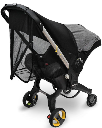 Stroller Sun Shade - Universal Stroller Sun Shade for Travel Strollers, Jogging Strollers; Baby and Toddler Travel Essential; Safely Blocks Up to 97% of UV, Easy to Install