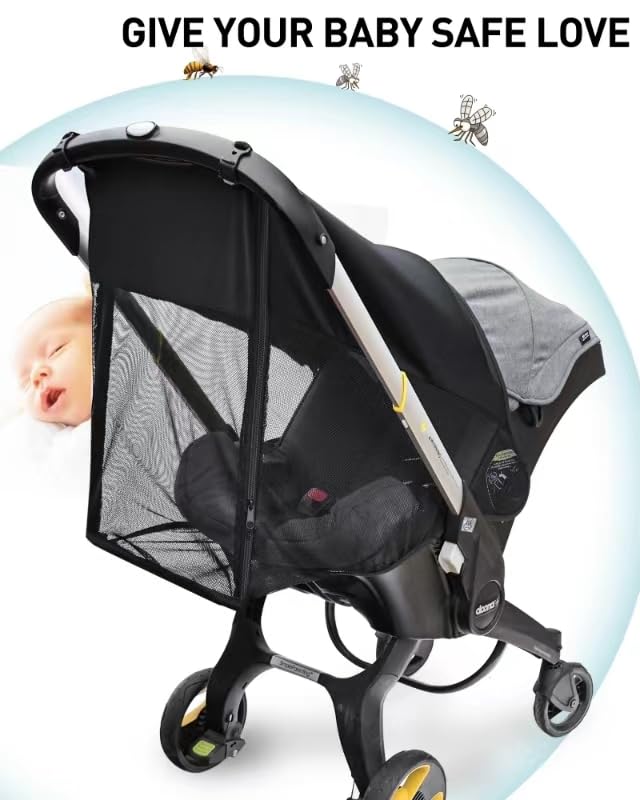 Stroller Sun Shade - Universal Stroller Sun Shade for Travel Strollers, Jogging Strollers; Baby and Toddler Travel Essential; Safely Blocks Up to 97% of UV, Easy to Install