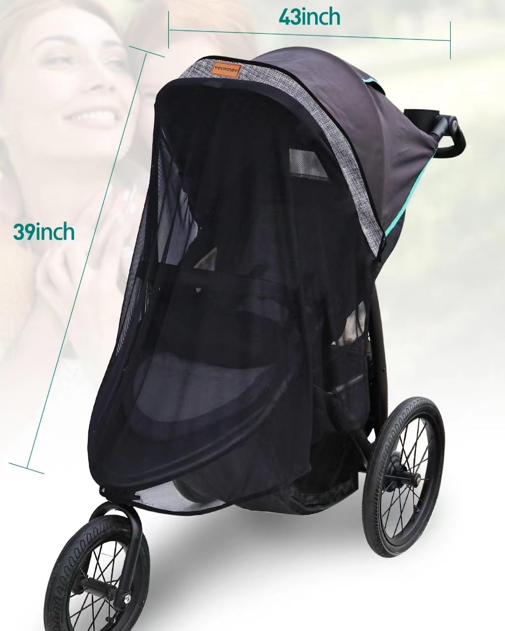 Stroller Sun Shade - Universal Stroller Sun Shade for Travel Strollers, Jogging Strollers; Baby and Toddler Travel Essential; Safely Blocks Up to 97% of UV, Easy to Install