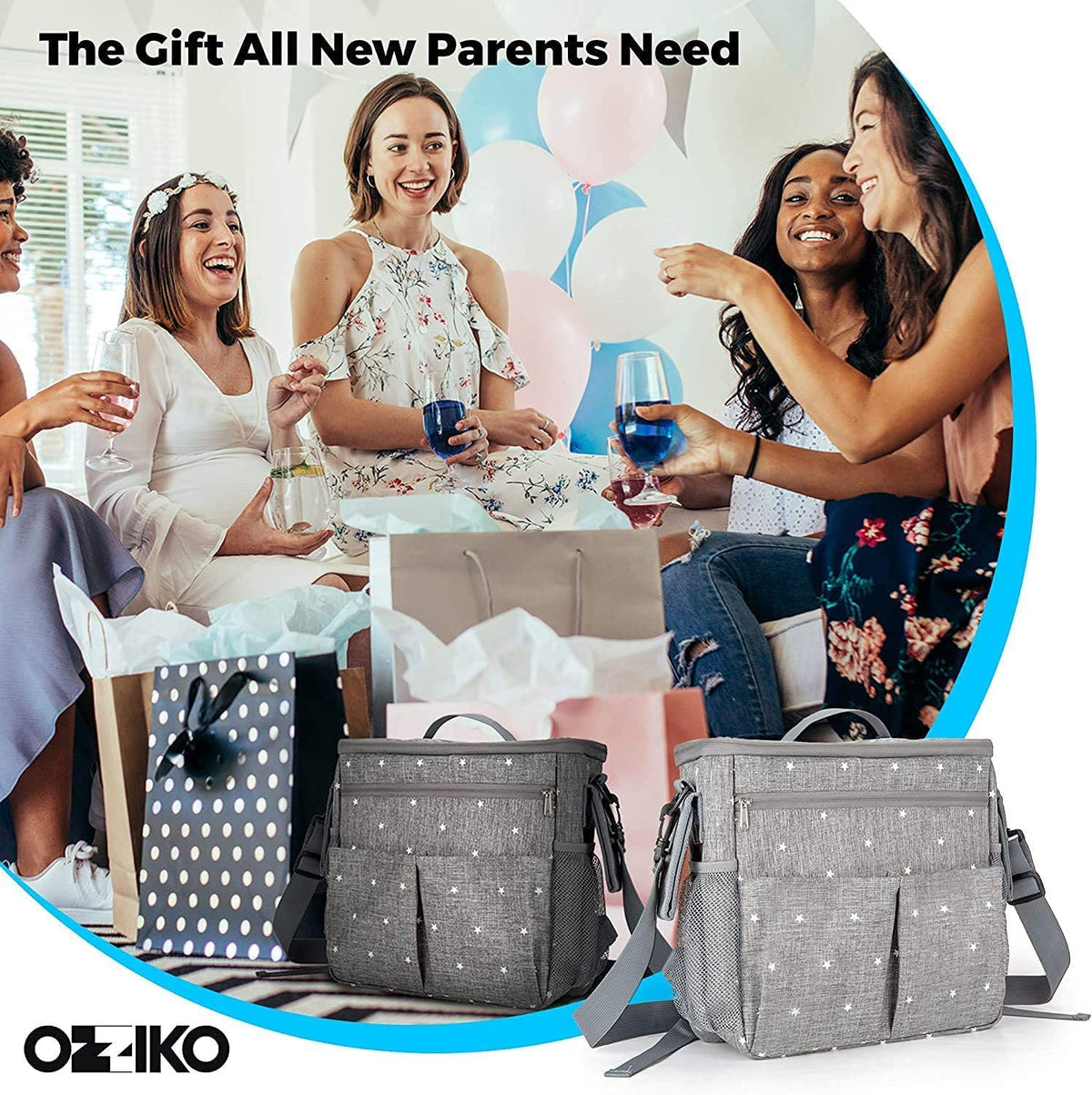 Stroller Organizer, Universal Diaper Bag Backpack Bag Fit for Newborn Baby Girl Or Boy Tote, Gift for Shower, New Parents, New Mom, Infants, Toddlers, Babies