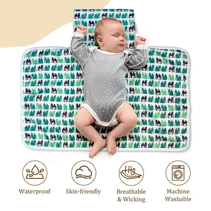 Waterproof Cloth Diaper Changing Pad - Waterproof Reusable Absorbent Mat for Cloth Diapers, Baby Crib, Travel, Daycare, 2 Pack 27.5 * 15.7 Inches