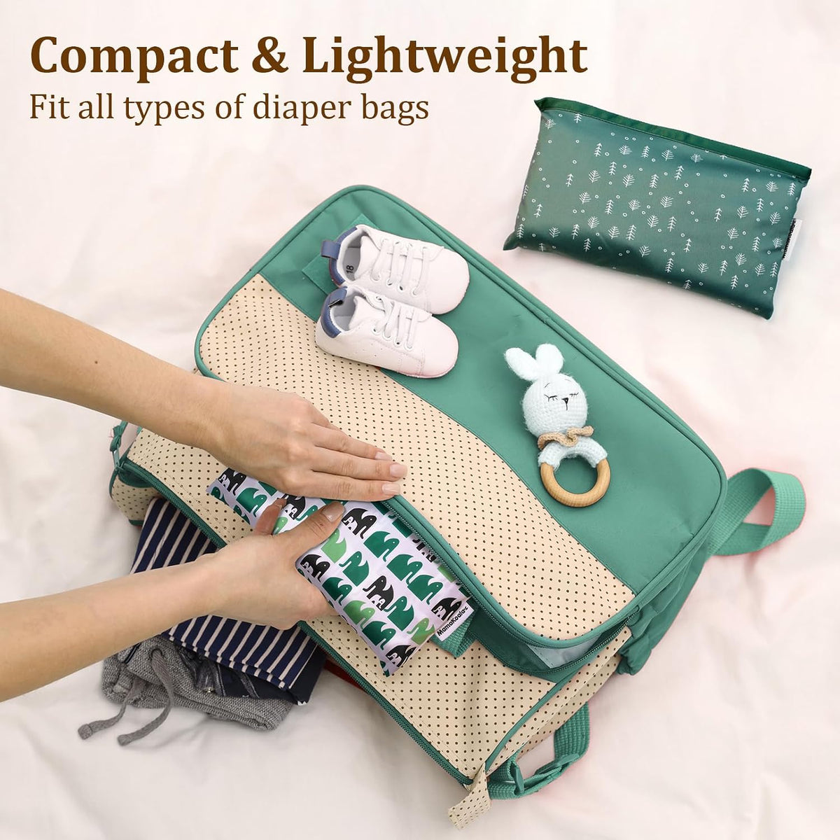 Waterproof Cloth Diaper Changing Pad - Waterproof Reusable Absorbent Mat for Cloth Diapers, Baby Crib, Travel, Daycare, 2 Pack 27.5 * 15.7 Inches
