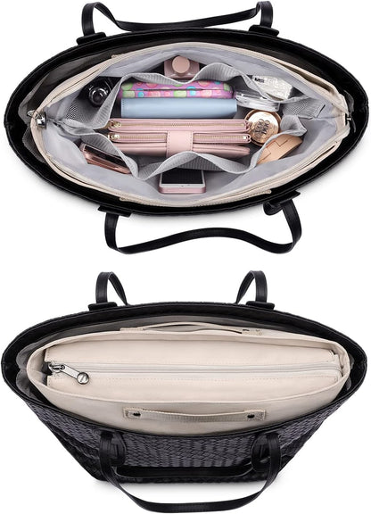 Purse Organizer Insert for Handbags,Tote Bag Organizer Insert Zipper Bag for Women, Handbag Organizer Inside Liner with 15 Pockets