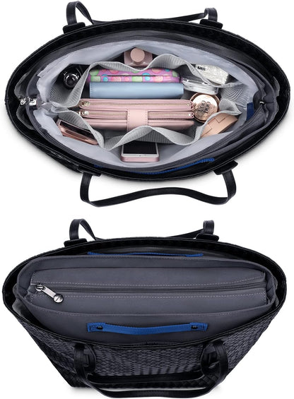 Purse Organizer Insert for Handbags,Tote Bag Organizer Insert Zipper Bag for Women, Handbag Organizer Inside Liner with 15 Pockets
