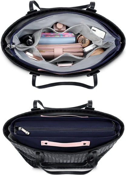 Purse Organizer Insert for Handbags,Tote Bag Organizer Insert Zipper Bag for Women, Handbag Organizer Inside Liner with 15 Pockets